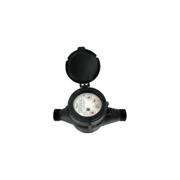 Dwyer Instruments MultiJet plastic water meter, 1/2" pipe size with 10